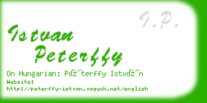 istvan peterffy business card